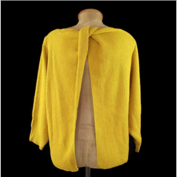 🚫SOLD🚫 Anthro Ruby Moon Ochre Mustard Sweater - Picture 4 of 5